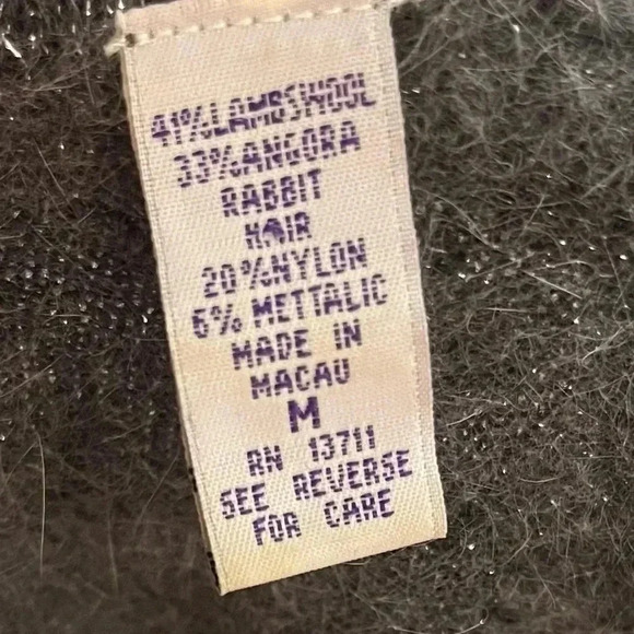 Gorgeous vintage lambs wool rabbit hair medium sweater - Picture 2 of 2